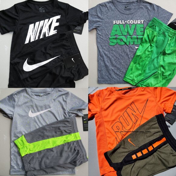Nike Other - Nike Boys Size 6 ~ Summer Dri-fit Shorts & T-Shirts Orange Blue Black Green